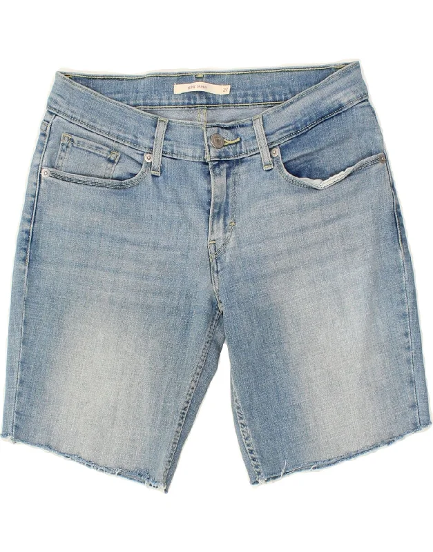 Casual Elegance LEVI'S Womens 524 Denim Shorts W27 Small Blue Cotton