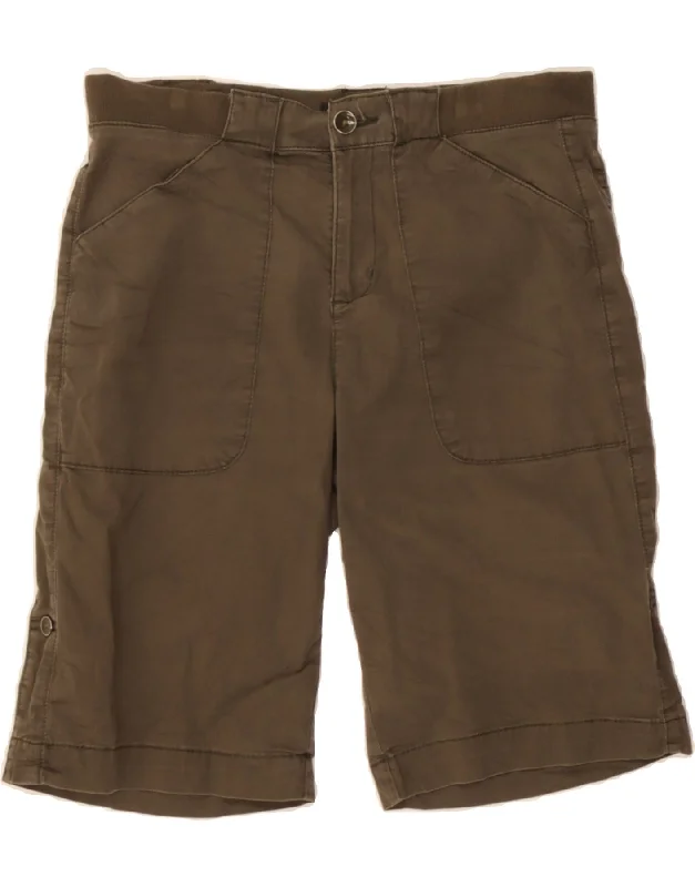 French Style LEE Womens Relaxed Fit Mid Rise Chino Shorts US 8 Medium W29 Brown Cotton