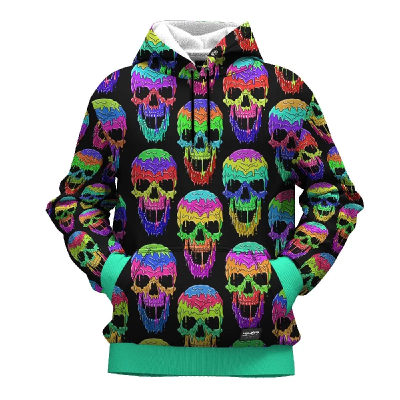 Hip-hop Style Liquid Skull Hoodie