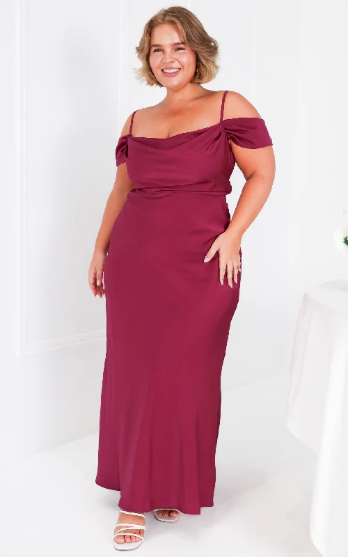 Cute Style Evangelista Maxi Dress - Plum