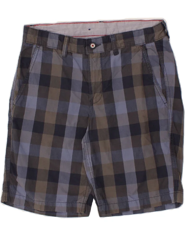 High Street Series KAPPA Womens Chino Shorts IT 44 Medium W30  Grey Check Cotton