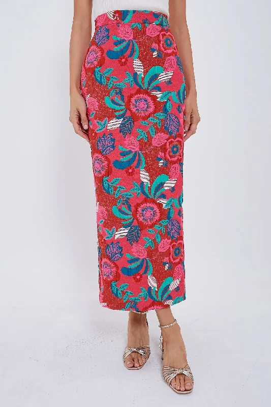 Street Vertical And Horizontal Design Orchard Blooms Nat B Skirt