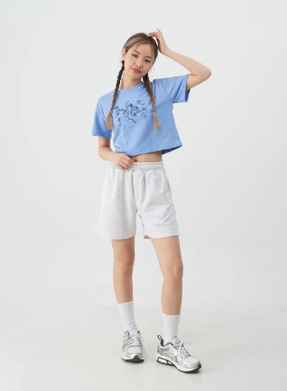 Fresh And Capable High-Waisted Sweat Shorts CJ13