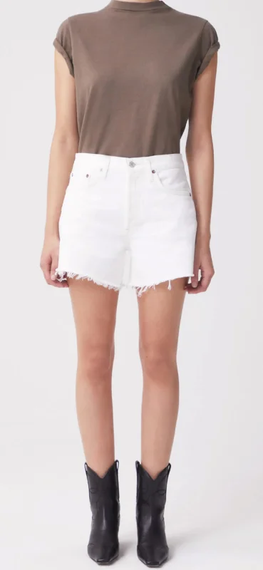 Body Design Parker Long Vintage Short In White