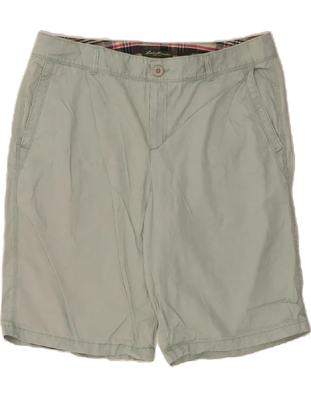 Timeless Comfort EDDIE BAUER Womens Mercer Fit Chino Shorts US 14 XL W36  Grey Cotton