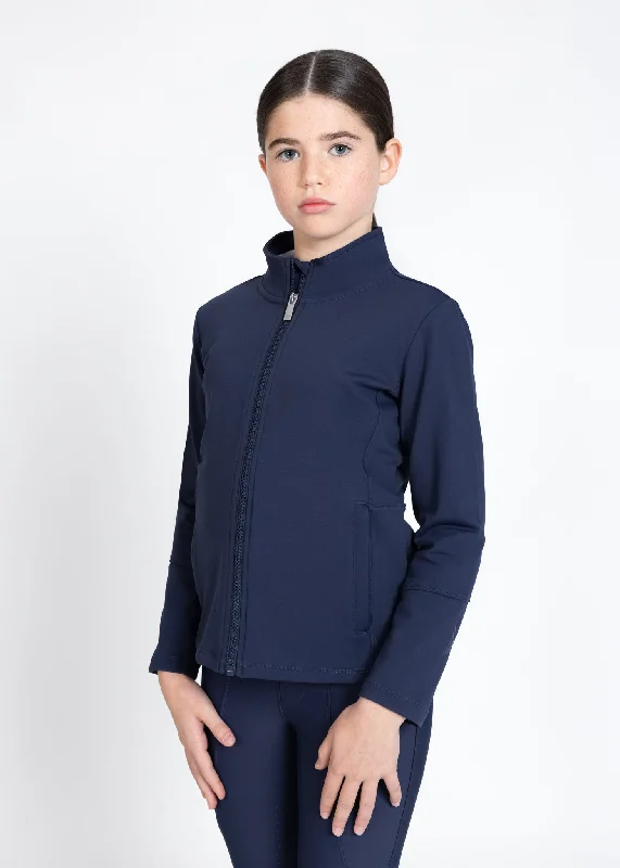 Comfortable And Casual YR Vera Fleeced Jacket (Navy)