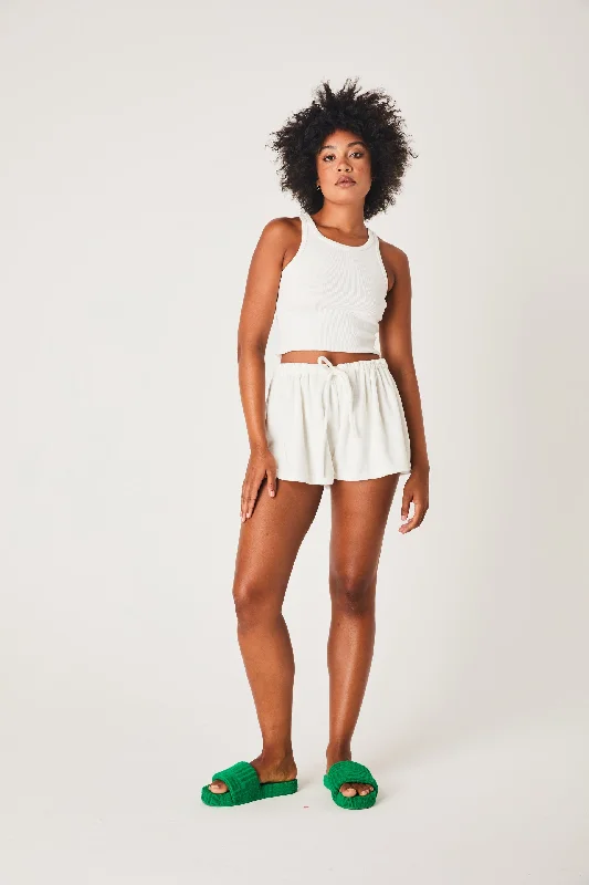 Fashionable Items Summi Summi - CROPPED RACER TANK - WHITE