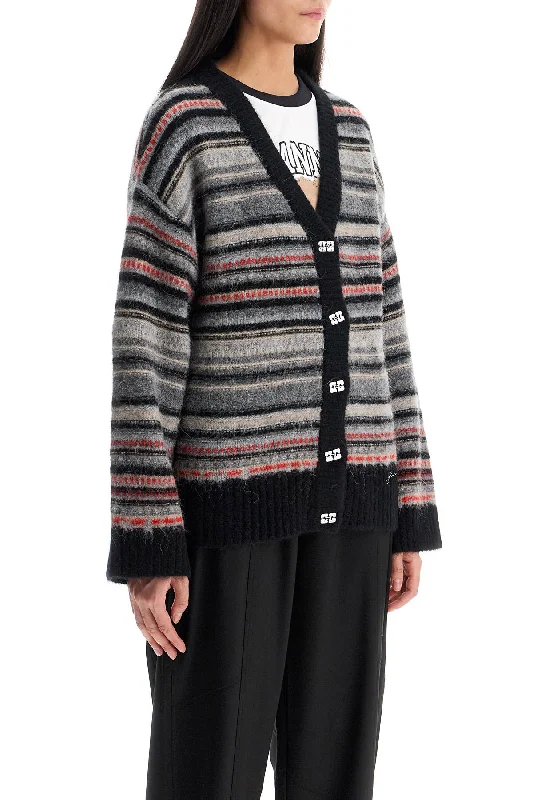 Unique Fashion Ganni Striped Boxy Cardigan