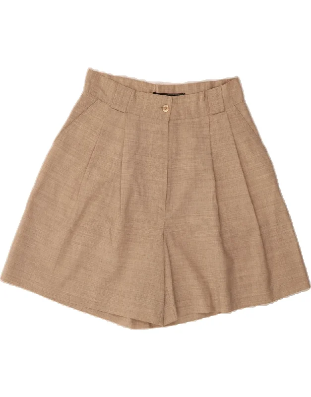 Party Wear VINTAGE Womens Pegged Chino Shorts IT 44 Medium W28  Beige Wool