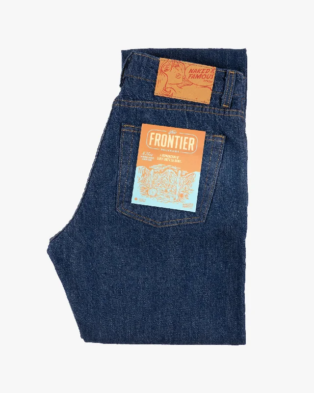 French Style Naked & Famous Denim Arrow Slim Straight Womens Jeans - New Frontier Selvedge French Style Naked & Famous Denim Arrow Slim Straight Womens Jeans - New Frontier Selvedge