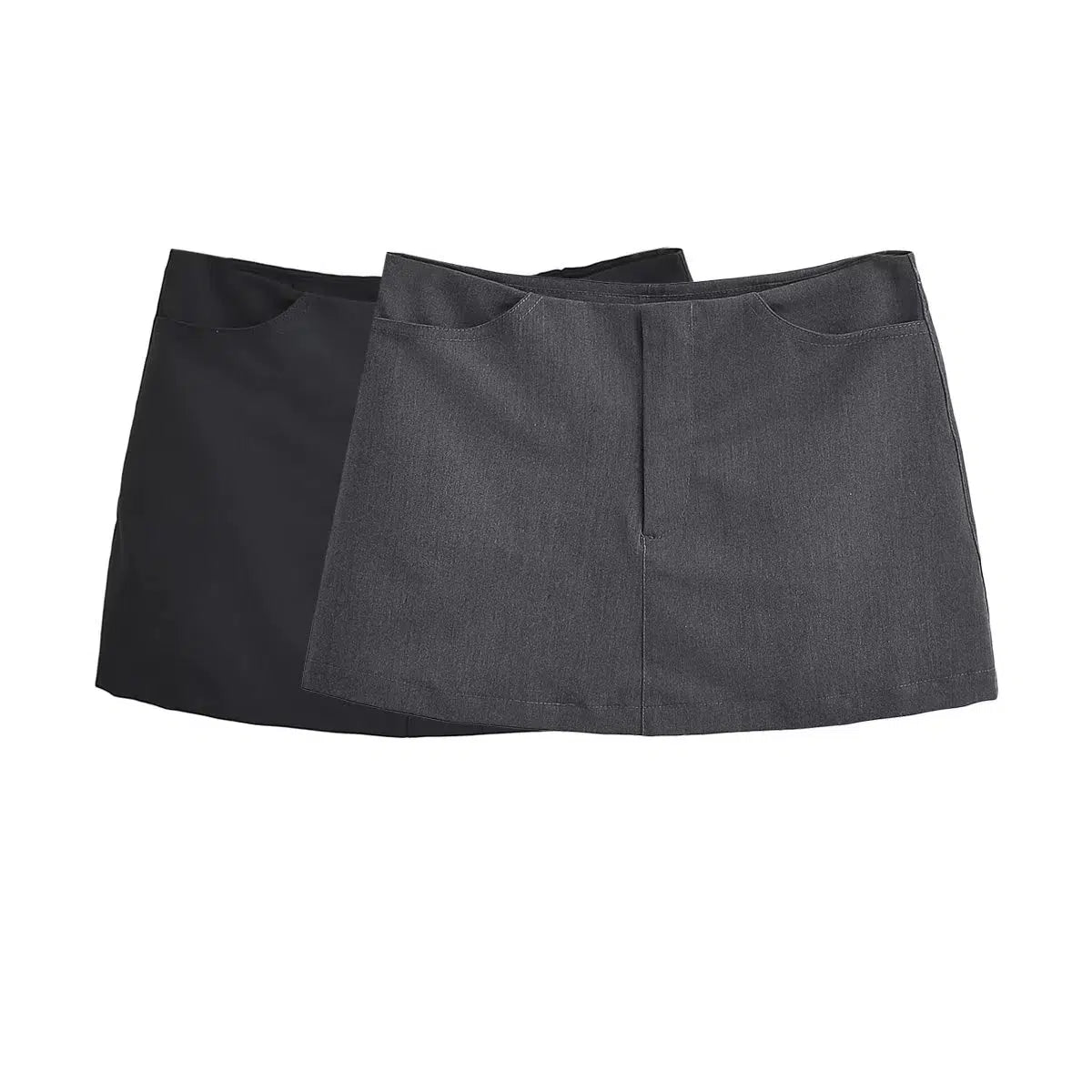 Lace Design Pockets Low-Waist Mini Skirt