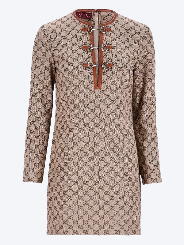 Sports Yoga Style Gg canvas horsebit dress