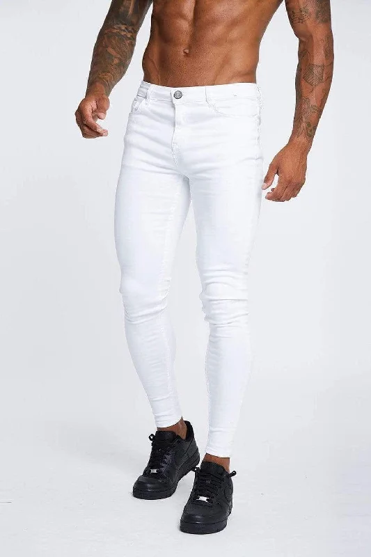 Classic Items SKINNY FIT JEANS NON RIPPED - WHITE