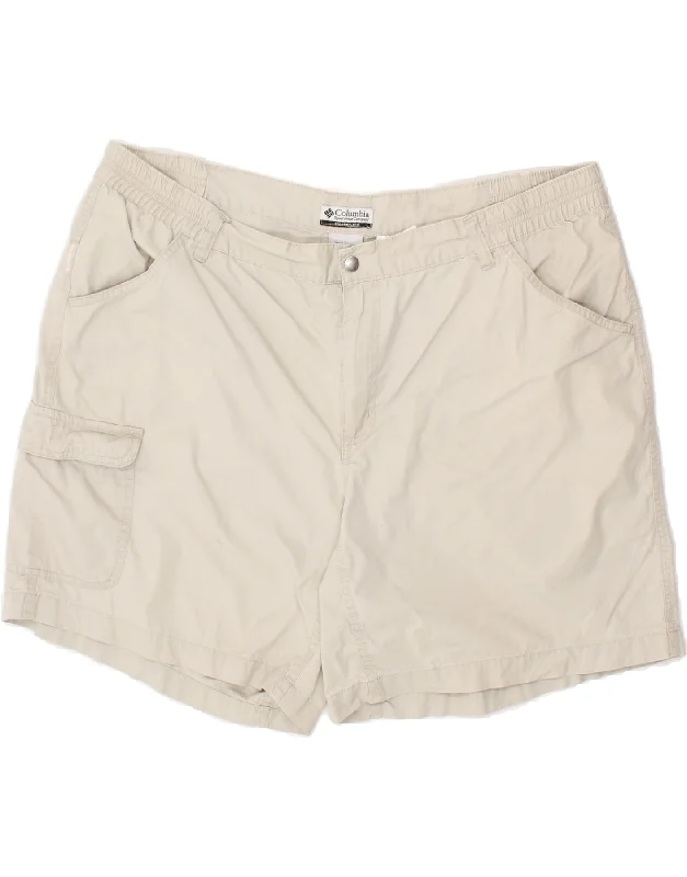 Warm Winter Series COLUMBIA Womens Cargo Shorts UK 18 XL W36 Grey Cotton