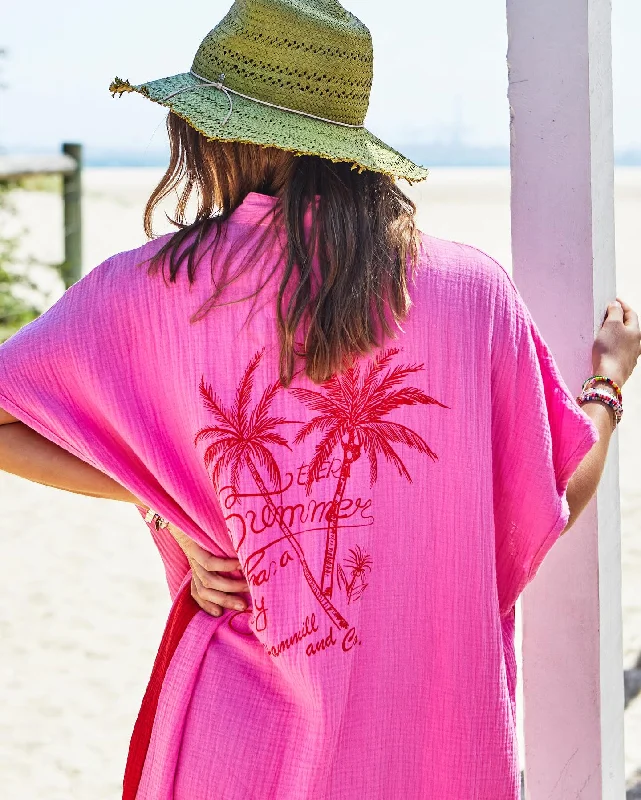 Cool Breeze At Night Hammill & Co - Resort Cheesecloth Beach Dress