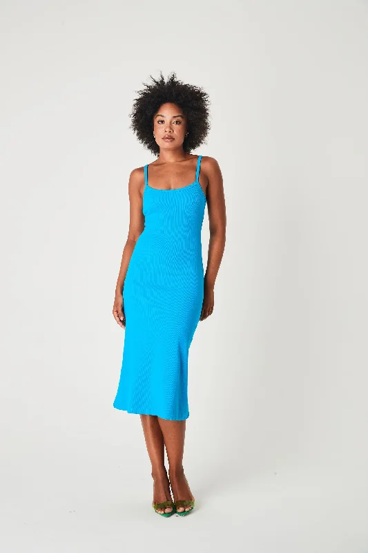 Cute Design Summi Summi - MIDI A LINE DRESS - AZURE