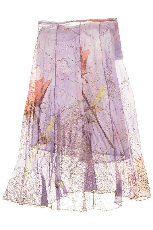 Exquisite Tailoring Roberto Cavalli - Lavendar Print Skirt - S