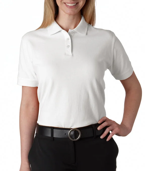 New Autumn And Winter Styles 8530 - UltraClub Ladies Classic Piqué Polo Shirt | White New Autumn And Winter Styles 8530 - UltraClub Ladies Classic Piqué Polo Shirt | White