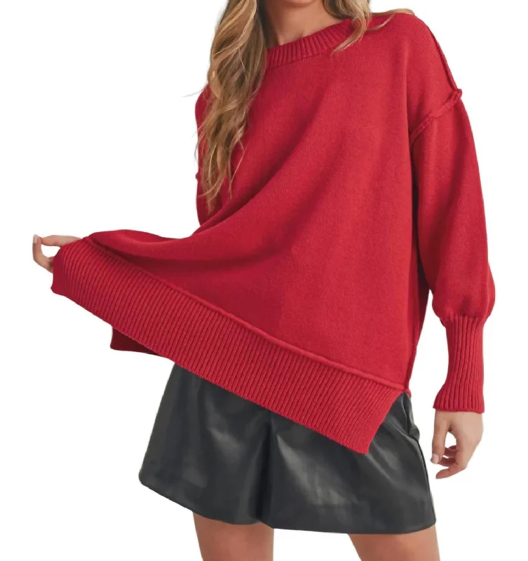 High Street Fashion Ina Sweater In Red