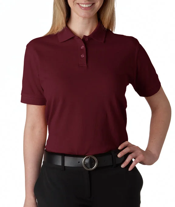 Sports Fashion 8530 - UltraClub Ladies Classic Piqué Polo Shirt | Burgundy