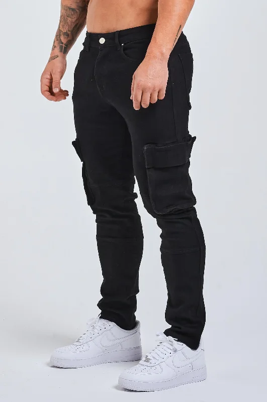 Cozy Outfit SLIM FIT JEANS 2.0 UTILTY CARPENTER - BLACK