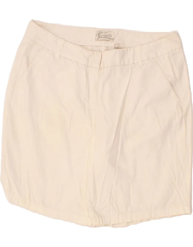 Romantic Temperament J. CREW Womens Bermuda Chino Shorts US 8 Medium W34  White Cotton