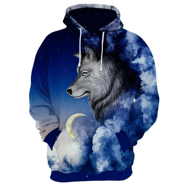 Elegant Style Calm Wolf Hoodie