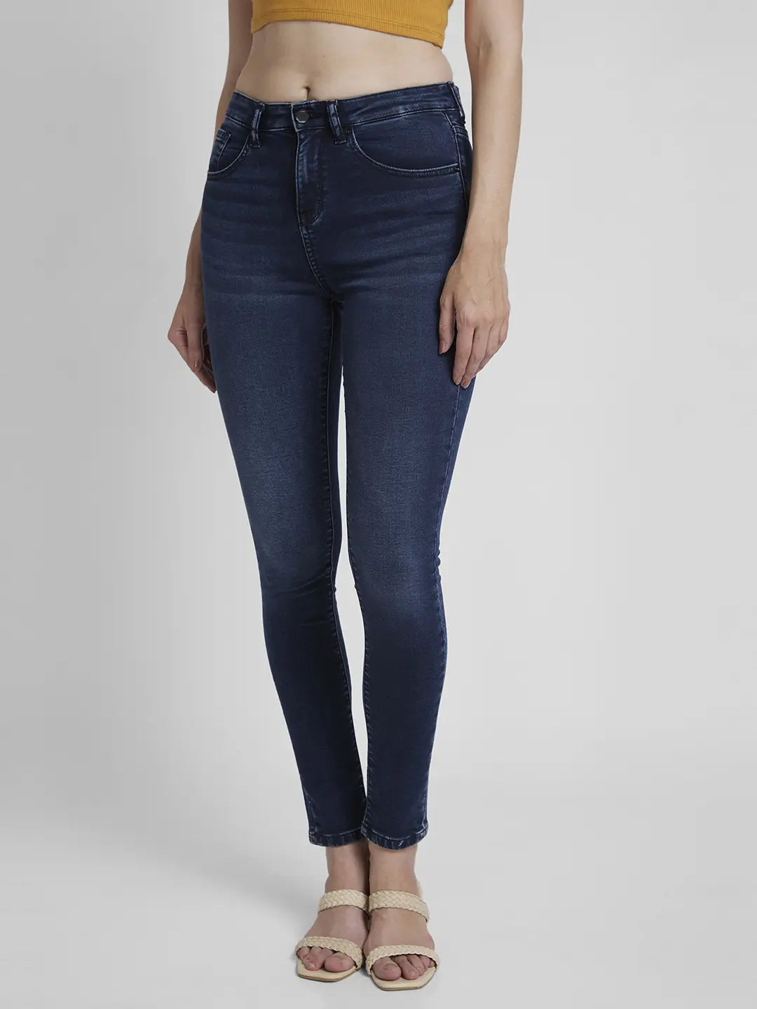 Fashion Innovation Spykar Women Dark Blue Lycra Skinny Fit Regular Length Clean Look Jeans -(Adora) Fashion Innovation Spykar Women Dark Blue Lycra Skinny Fit Regular Length Clean Look Jeans -(Adora)