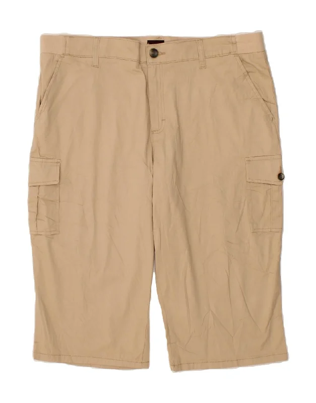 Cozy Look LEE Womens Cargo Shorts US 18 2XL W38  Beige Cotton