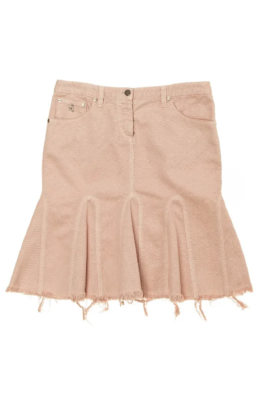 Economic Outlook Original Alexander McQueen - Pink Denim Skirt - IT 40