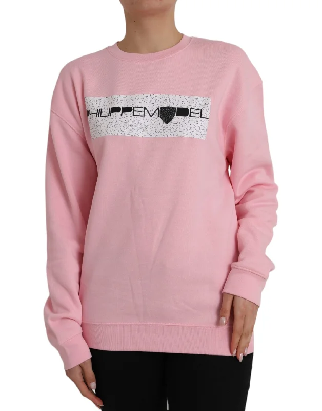 Fresh And Natural Philippe Model Cotton Logo Print Long Sleeves Pullover Women's Sweater (Pre-Owned)