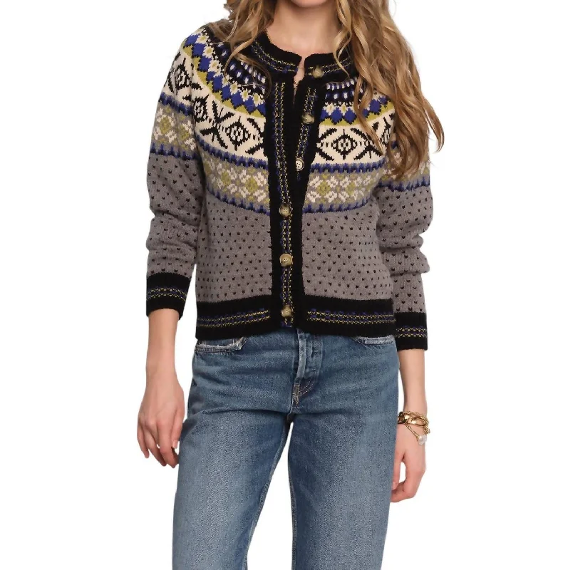Sports Functional Style Sylvia Cardigan In Heather