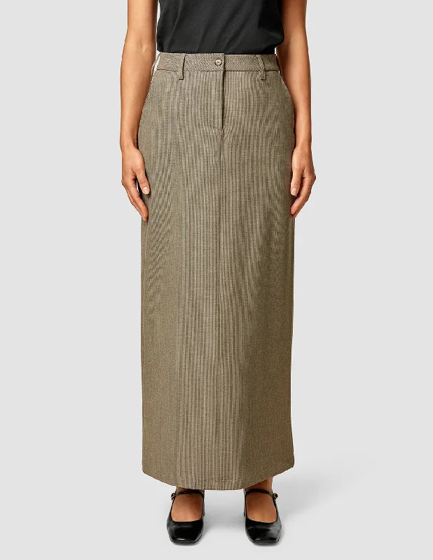 Street Graffiti Design Essential Maxi Skirt Latte
