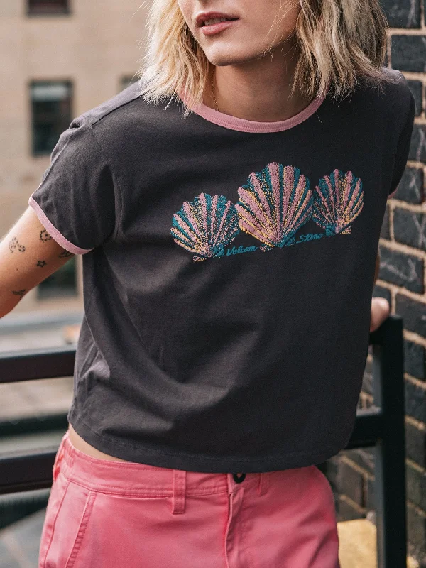 Warm And Comfortable Maybe Baby Tee - Vintage Black