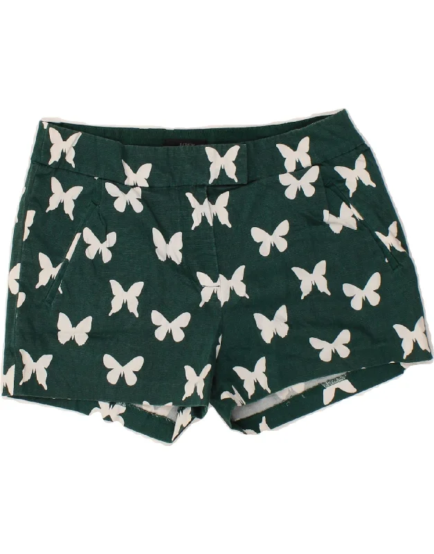 Elegant Outline J. CREW Womens Abstract Pattern Hot Pants US 2 XS W32 Green