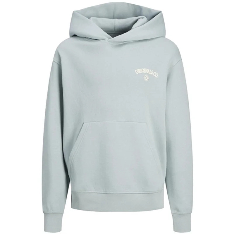 Versatile Itinerary Jack & Jones Junior Gray Mist Jorsantorini Graphic Sweat Hoodie