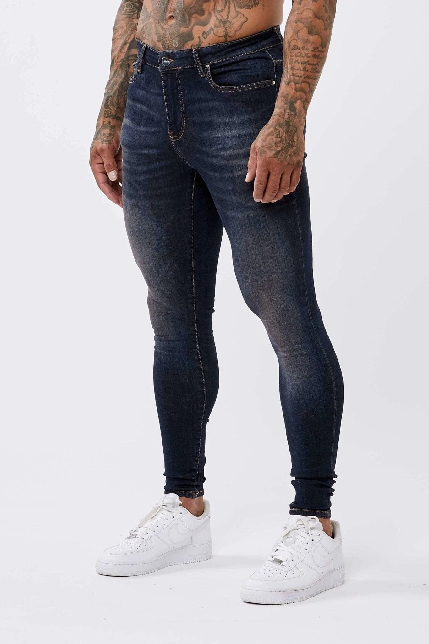 Urban Design Sense SKINNY FIT JEANS - CLASSIC INDIGO BLUE