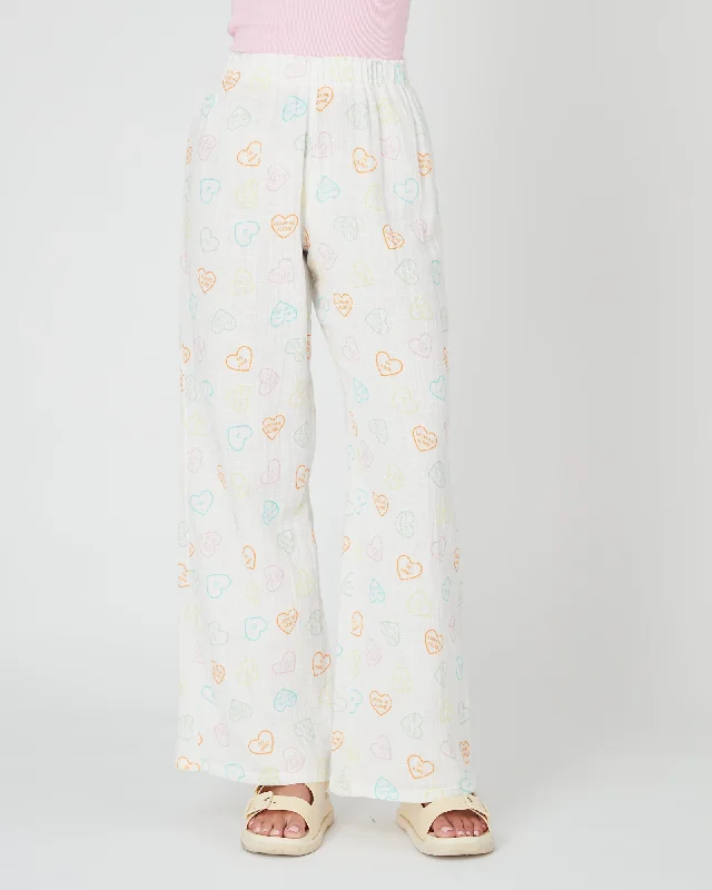 Comfortable And Versatile Summi Summi - GAUZE PANTS - MULTI DUMB LOVE PRINT
