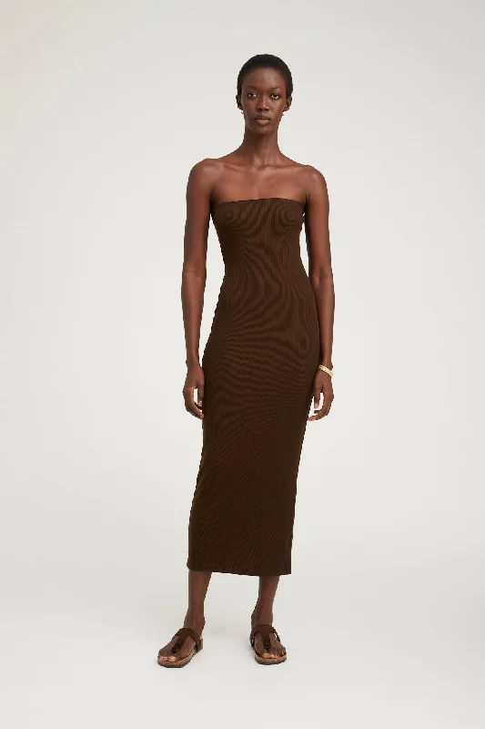 Playful Style Rib Tube Dress