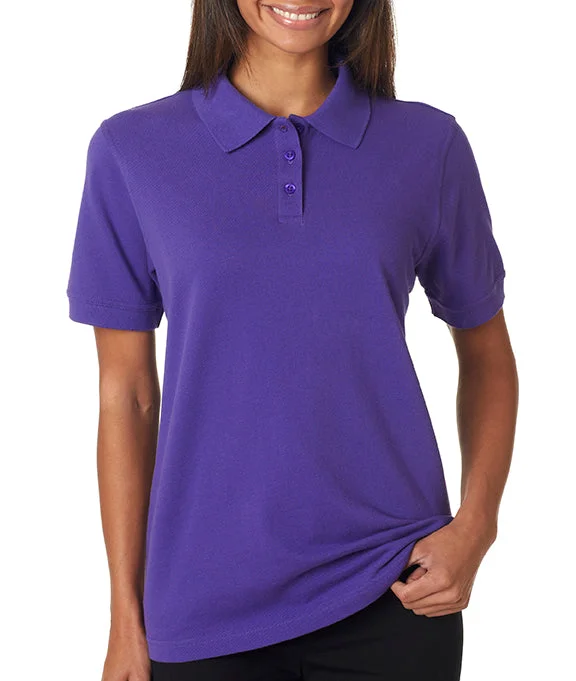 Youthful Street Fashion 8530 - UltraClub Ladies Classic Piqué Polo Shirt | Purple