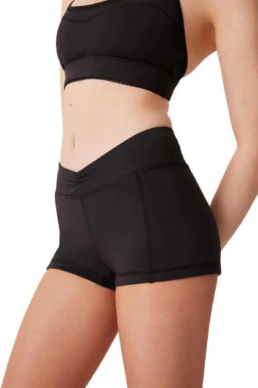 Luxury And Elegant Rehearsal Mini Low Waist Short In Black
