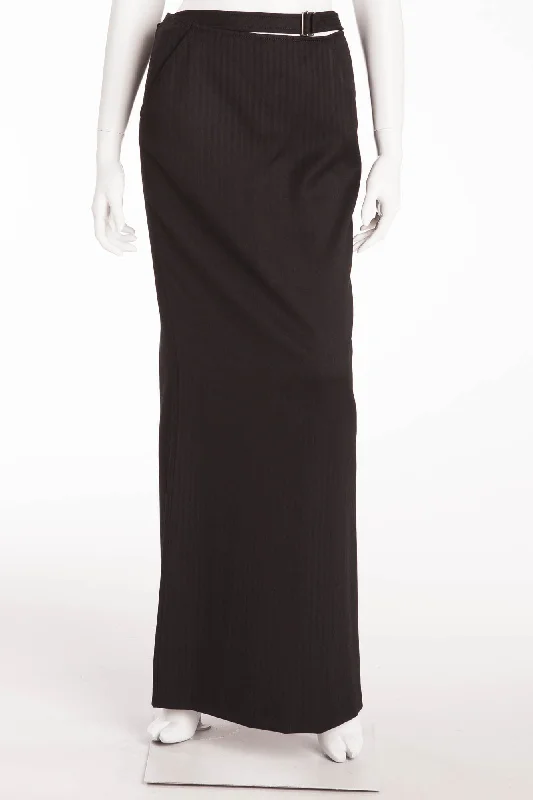 Summer Selection Roberto Cavalli - Black Pin Stripe Maxi Skirt - S