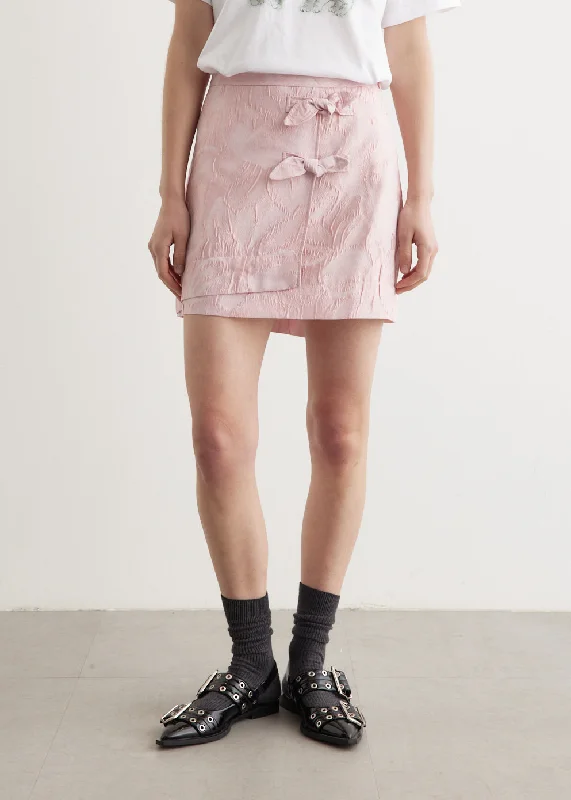Easy Chic Textured Cloque Mini Skirt