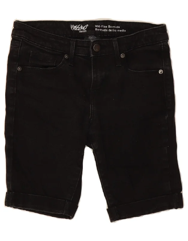 Playful Style MOSSIMO Womens Bermuda Mid Rise Denim Shorts US 2 XS W26 Black Cotton Playful Style MOSSIMO Womens Bermuda Mid Rise Denim Shorts US 2 XS W26 Black Cotton