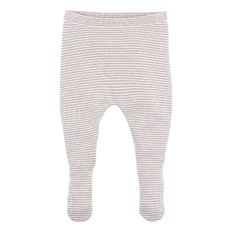 Sweet Breath Bebe Koala Strippe Leggings in Taupe (Size NB-1)