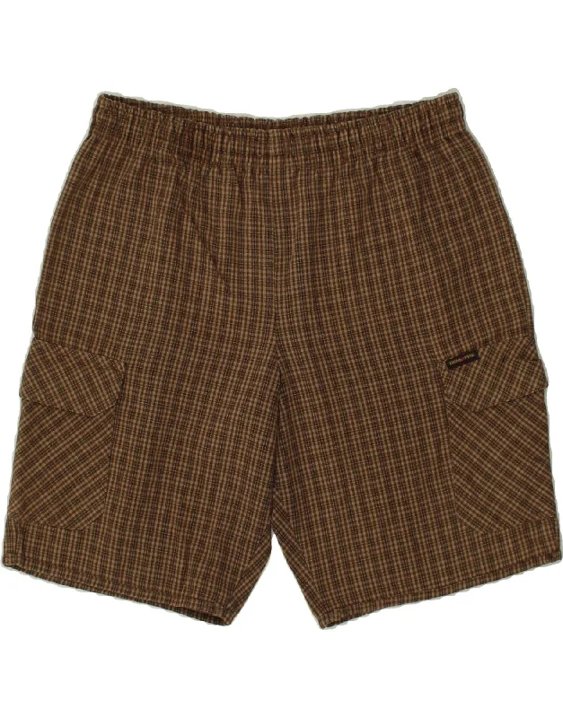 Street Charm THINK PINK Womens Casual Shorts UK 14 Medium W30  Brown Check Cotton
