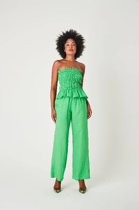 Personalized Design Summi Summi - LINEN PANTS - GREEN