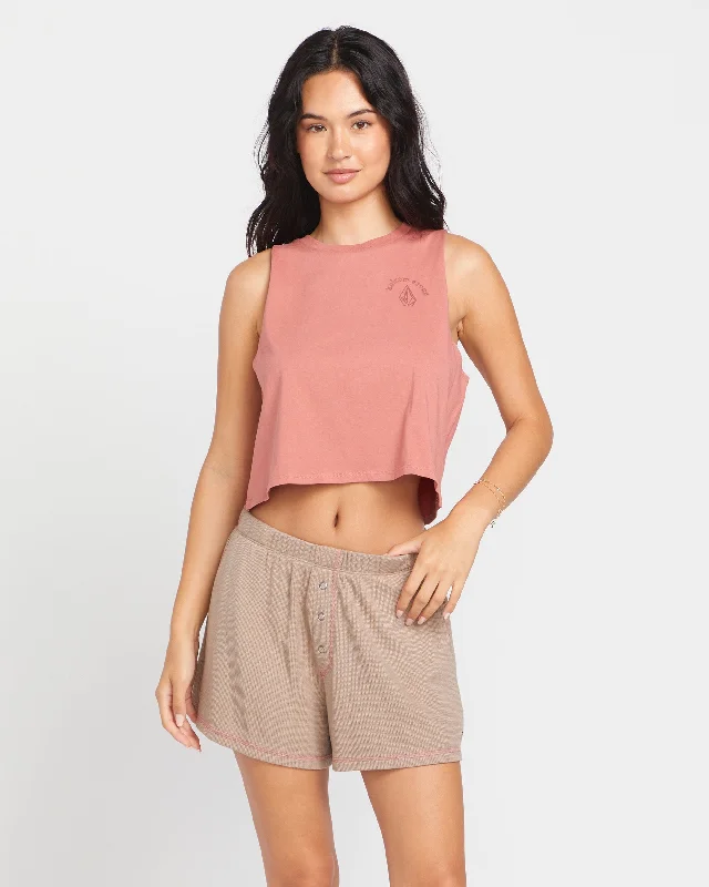 Sweet Girl Stone Hour Crop Top - Mauve Rose