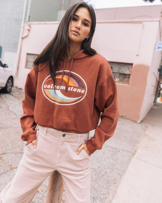 Street Style Good Things Fleece Hoodie - Chestnut Brown
