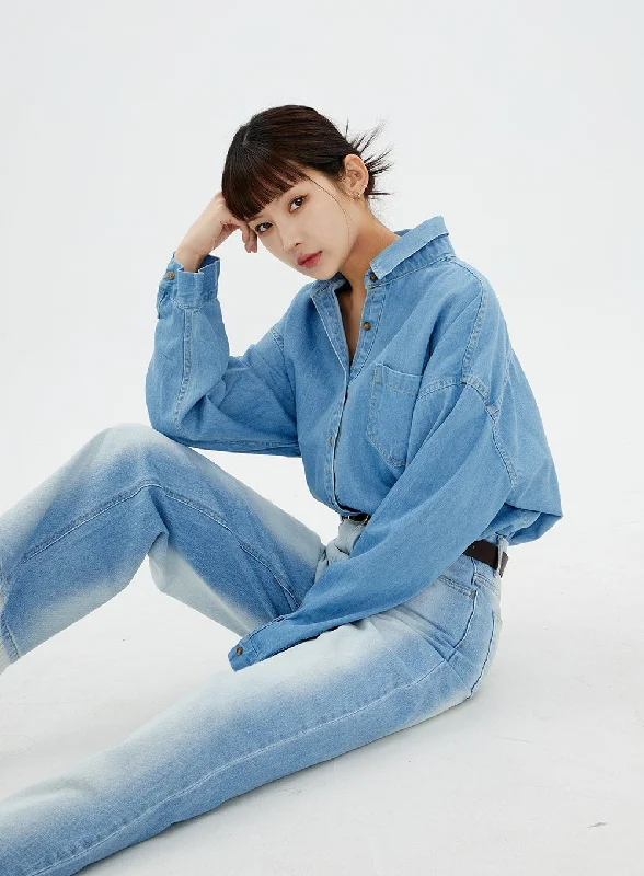 Casual And Versatile Wide Leg Jeans CM10